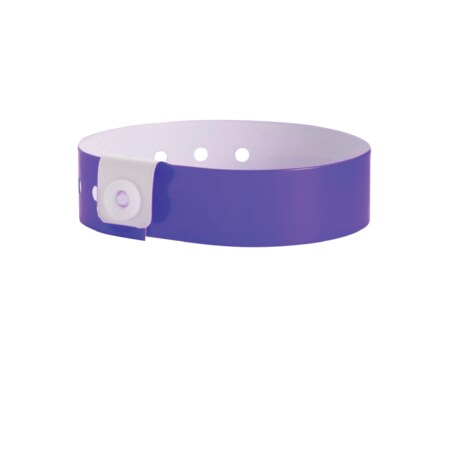 Nevs Wristband - Vinyl - Solid 3/4" x 10-3/16" Purple WB-0043
